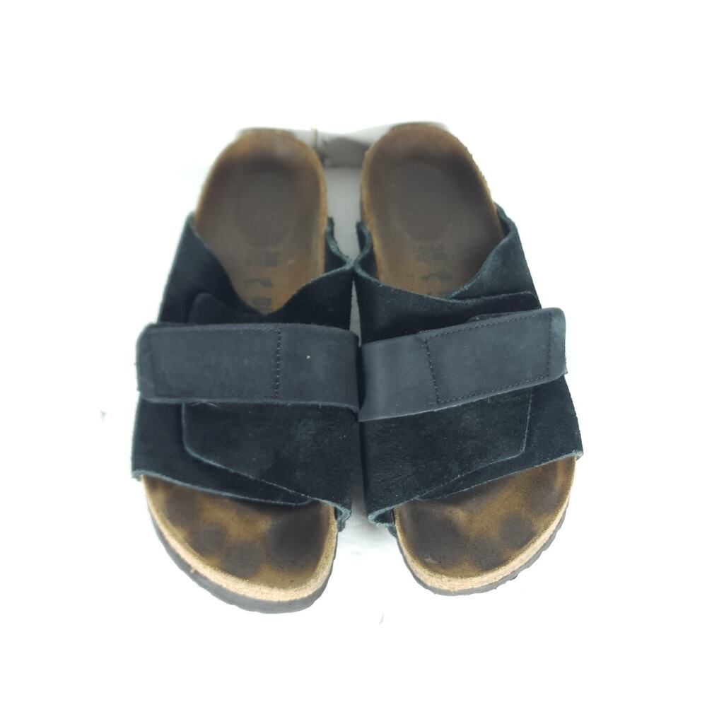 Birkenstock Women's Kyoto US7 EU38 Black Suede Nubuck Slip-On Slide sandals - Picture 3 of 16